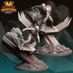 gob1.png STL file Marvel crisis protocol gold goblin presupported included・3D printing template to download