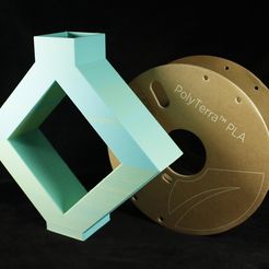 3D-Printed-2.jpg Fichier STL Vase à diamant creux et profond Décoration Vaze・Plan pour imprimante 3D à télécharger