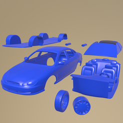 d27_005.png STL file Ford Taurus 1996 PRINTABLE CAR IN SEPARATE PARTS・3D printing idea to download