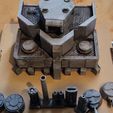 fdfg.jpg Fortified position W 3 turrets for 28mm Wargaming pre cut holes for Magnetized weapons