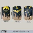 3-Magical-Key-Holders-1-3.jpg Set of 3 Harry Potter and the Golden Snitch, Elder Wand, Key Holder SVG Laser Cut Files