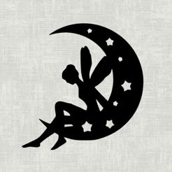fée-clochette-lune-disney.jpg Disney Tinker Bell Mond Wandkunst