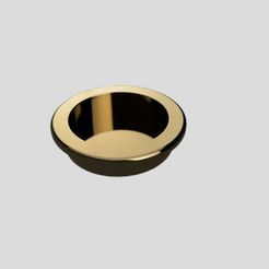 1Poignée-ronde-bouchon-de-porte-EXULT3D.jpg Fichier STL Poignée ronde bouchon encastrable pour porte coulissante. ROUND RECESSED HANDLE FOR SLIDING DOOR.・Objet pour imprimante 3D à télécharger