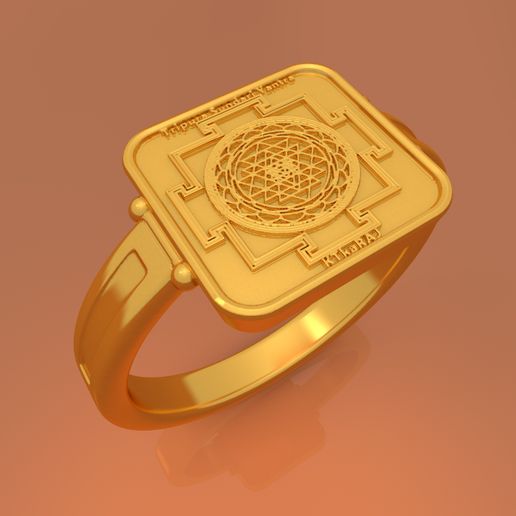 Preview-02-Chakra Tripura Sundari Ring Yantra Meditation Symbol by KTkaRaj.jpg Télécharger fichier STL Symbole de méditation Chakra Tripura Sundari Ring Yantra • Objet à imprimer en 3D, KTkaRAJ