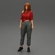 Girl-0001.jpg Attractive Woman Wearing Off Shoulder sneakers and pants 3D Print Model
