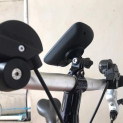 photo6150010125964914575.jpg STL file GoPro on stem clamp mount for Brompton and Garmin adapter 3D print model・Model to download and 3D print