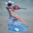 3.png Caitlyn Pool Party - Fanart 3D Print redy 3D print model