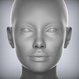 200.64.jpg 3 3D Head Face Female Character Women teenager portrait doll 3D Low-poly 3D model