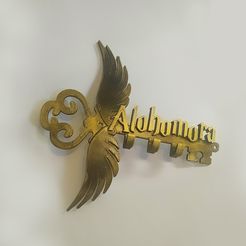 alohomora2.jpg STL file Alohomora Harry Potter Key Hanger・3D printer design to download