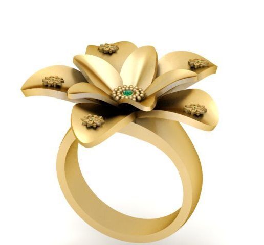 Elegant Bloom Flower Ring   uxury Floral 3D Printable Jewelry Model