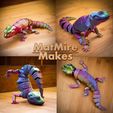 cropped-0017.jpg 3D file Leopard Gecko Articulated Toy, Print-In-Place Body, Snap-Fit Head, Cute Flexi・3D printer design to download