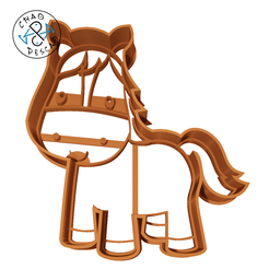 Caballito_cp.png Horse - Farm - Cookie Cutter - Fondant