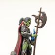 8.jpg Orc Boss Flaming skull figurine with base