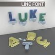 Line-FOnt.jpg Letter coat hangers - Lines font