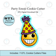 Etsy-Listing-Template-STL.png Party Emoji Cookie Cutter | STL File