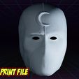 ProductFront.jpg Mr Knight Cosplay Moon Knight Helmet 3D print file Mask 3D print model