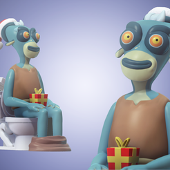 render01.png Free STL file Tony - Rick and Morty - christmas Edition・3D printing idea to download, HIKO3D