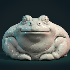 FatToad-01.png 3D file Fat Toad Frog・3D printer design to download