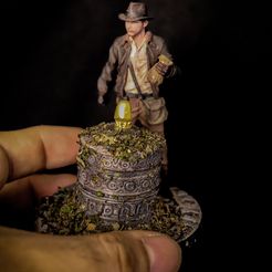 ds_1650.jpg OBJ file indiana jones idol diorama・3D print model to download