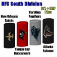 NFC-South.jpg NFL Football Bic Lighter Cases NFC South Division Buccaneers Falcons Panthers Saints