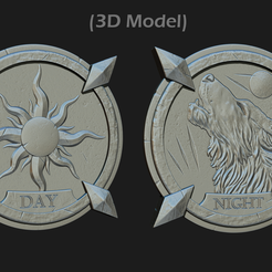 3d-render.png Day and Night Flip Token for Magic: the Gathering