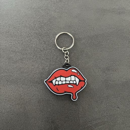 Vampire Lips Keychain