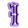f_Low_case.stl Merlina - alphabet font - cookie cutter