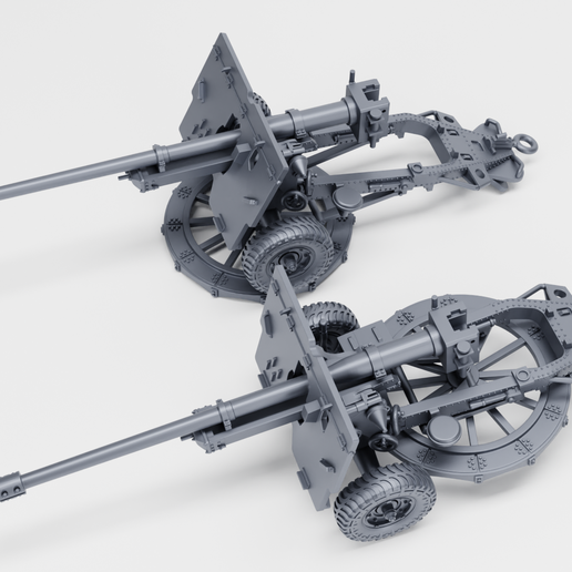17/25-pdr Anti-tank Gun Pheasant + 2 Gunners (UK, WW2)