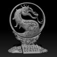 02_01.jpg 3D PRINTABLE MORTAL KOMBAT 1995 POSTER WITH BASE AND MK1 2023 DRAGON LOGO