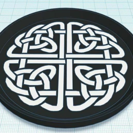 Download free STL file Celtic Knot 2 Coaster Dual Color • 3D print ...