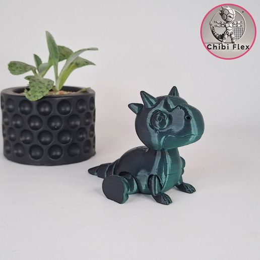 7.jpg Flexi Mini Carnotaurus | Print In Place | No Supports