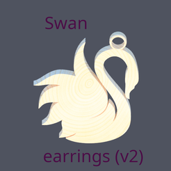 swan-earrings-final.png Archivo STL gratis Pendientes de cisne (v2)・Diseño por impresión en 3D para descargar, raimoncoding
