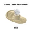 Cotton-Tipped-Swab-Holder.jpg 3D Cotton Tipped Swab Q-Tip Holder Ear