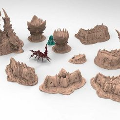 16.jpg Free STL file tyty tyran tyranid 40k starship trooper notable small terrain remix Part 16・3D printable model to download