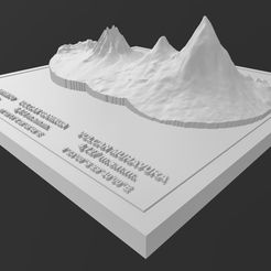 3.jpg Fichier 3D Volcans Muhavura - Gahinga - Sabyinyo - Rwanda - Ouganda - Congo - Volcans du monde・Modèle à télécharger et à imprimer en 3D, Escala-STL