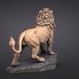 lion.425.jpg Growling Lion 3D print model