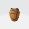 1.png Modelo de barril de madeira em 3D
