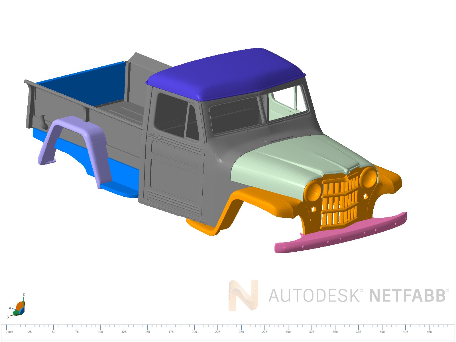 Pickup04.png Télécharger le fichier RC Body Jeep Station Wagon Pickup balance crawler 1/10 • Objet à imprimer en 3D, VeloRex