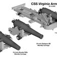 CSS-Virginia-Armament.jpg ***NEW ADDITION*** Civil War Ironclad CSS Virginia Accessory pack Anchor, Dummy Cannons, Gun Shields, Boat Davits and Top Grates