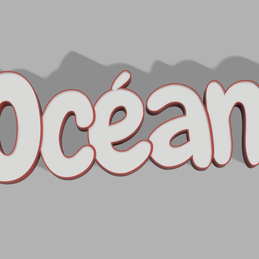 bright name océane 3D model