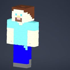 Body_all_1.jpg STL file Minecraft Steve・Model to download and 3D print