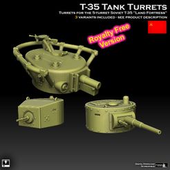 t35-insta-promo-royfree.jpg 3D file T35 Tank Turrets・3D printer model to download