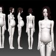 RGBA22.jpg BJD pregnant girl female system with baby Jayn ball jointed doll