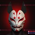 Aragami_Kitsune_mask_3d_print_model_02.jpg Aragami 2 Mask - Kitsune Mask for Cosplay - Halloween Costume