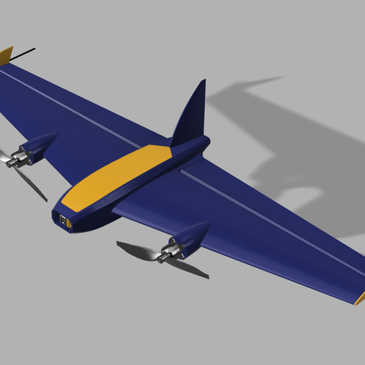 3D Printed VTOL Tail-Sitter RC Airplane – Support-Free STL