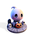 016.png Chibi Halloween Ghost 3D Model - Cute, Low Poly