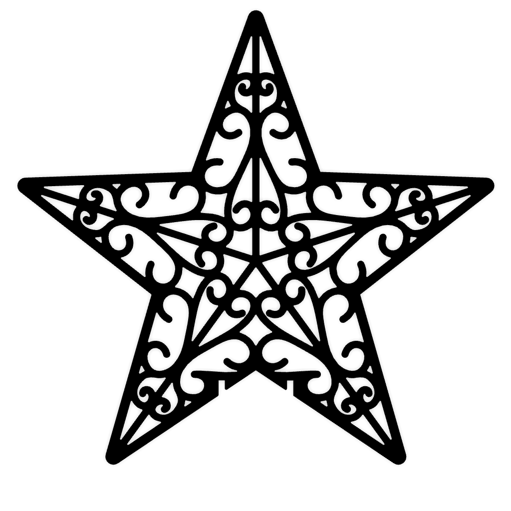 2.png 3D file Christmas Wall Decoration Star・3D print model to download, SaracWallArt
