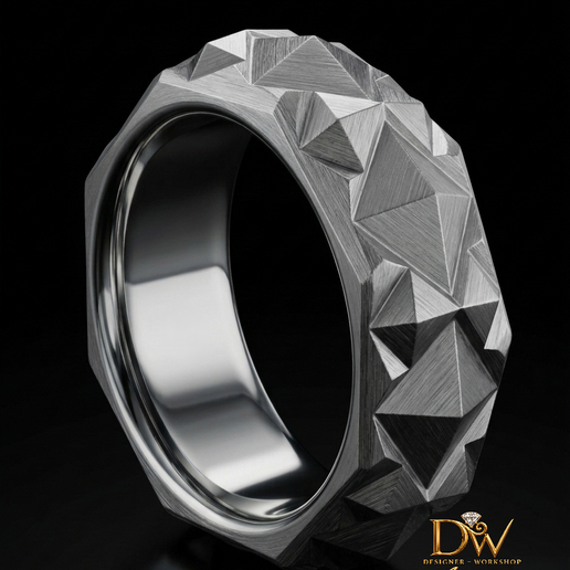 Angular Pyramid Geometric Ring