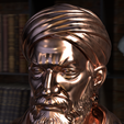 27Avicenna_frame15_2bronze.png Avicenna Bust – Sculpture 3D Printable STL File