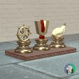 Tirupati-Balaji-Tirumala-Venkateshwara-swamy-tilak-3d-logo-emblem-1.png-16.png Elegante Tirupati Balaji Símbolo Sagrado Set | Chakra Tilak Shankh Emblema Trio | Vaishnav Hindu Decor | Dashboard Car Emblem Temple STL | 8" / 203 Mm